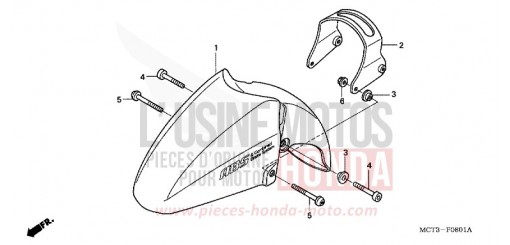 FRONT FENDER (FJS600A3/A4/A5) FJS600A4 de 2004